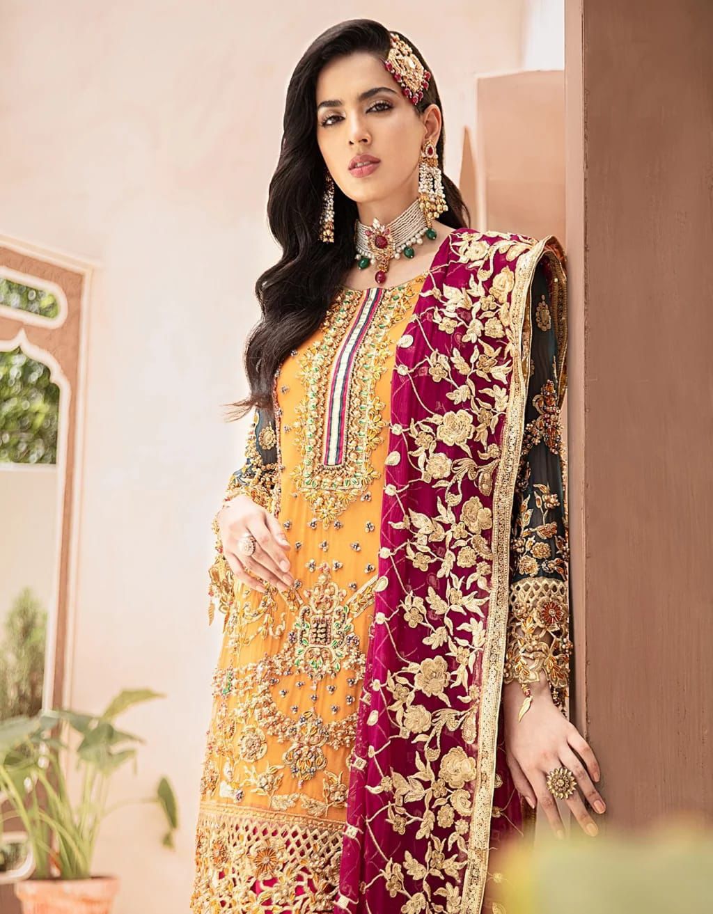 Luxury Embroidered Pakistani Dress – Festive & Wedding Wear | EllaCollection