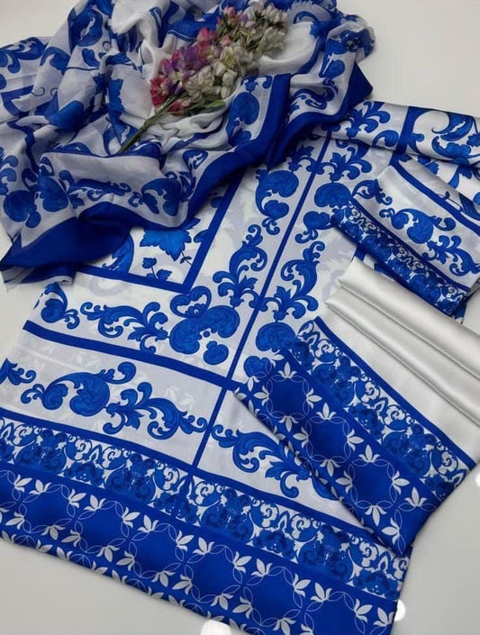Blue Floral Tunic Set