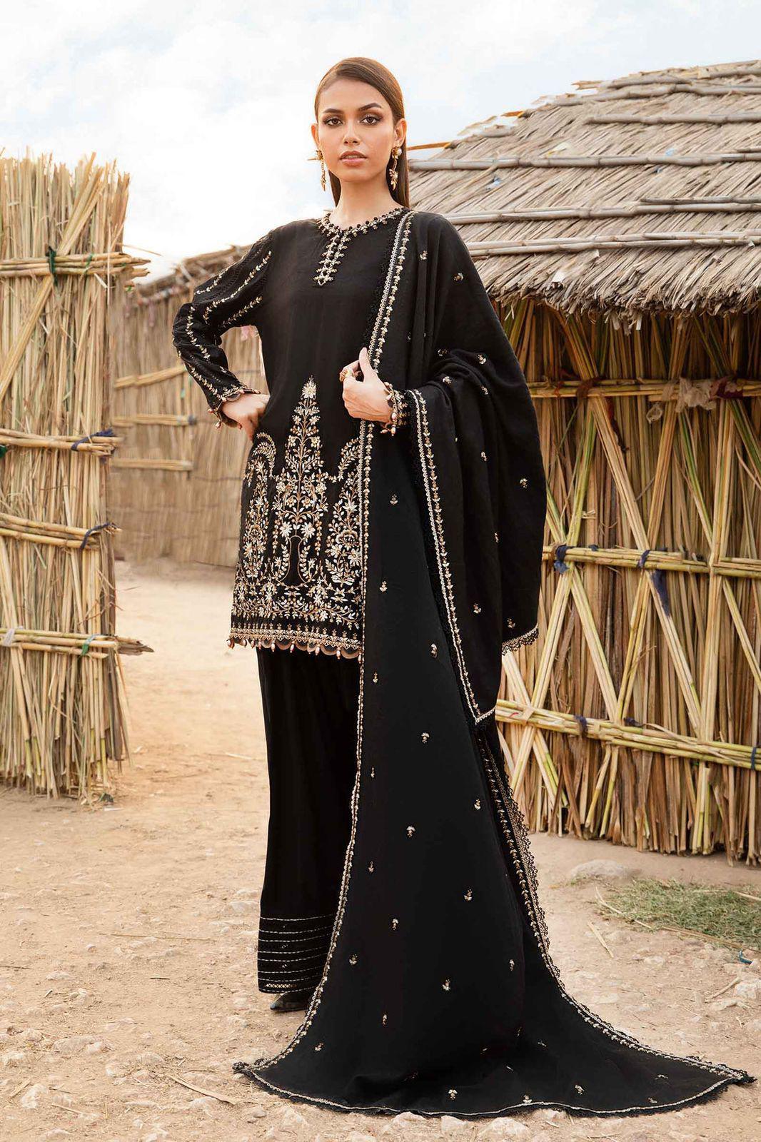 Teal Gold Embroidered Tunic Set