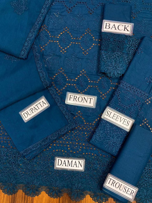 Mustard Yellow Cutwork Tunic Set