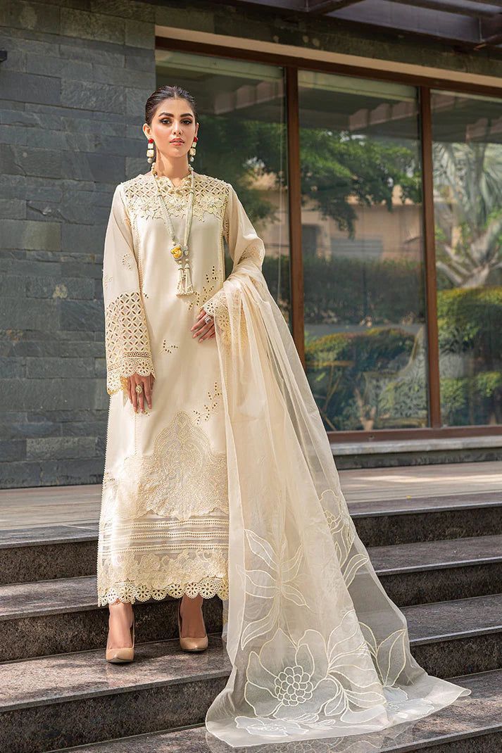 Off-White Cutwork Tunic Set