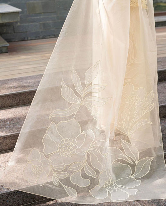 Off-White Cutwork Tunic Set