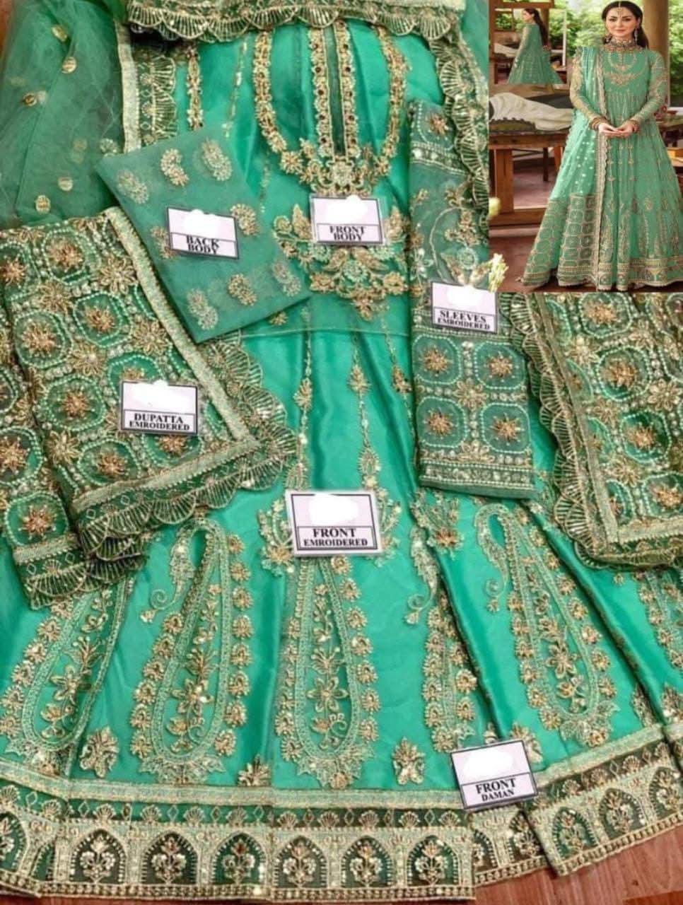 Luxury Heavy Embroidered Anarkali Dress – Wedding & Festive Wear | EllaCollection
