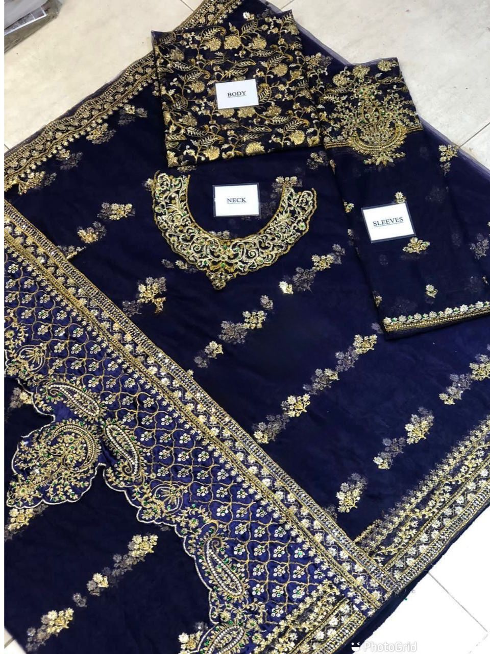Ivory Rose Gold Embroidered Tunic Set