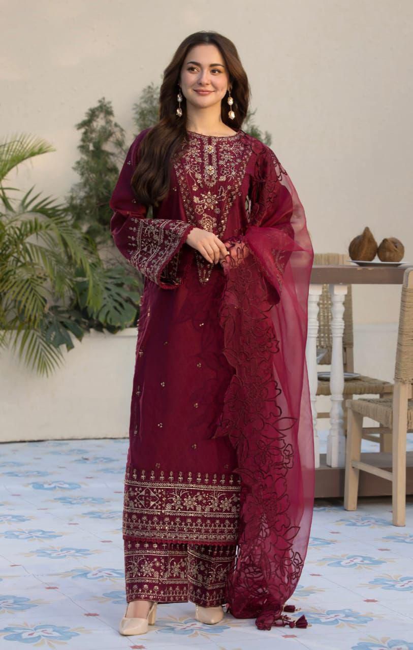 Lawn Embroidered Luxury Patch Work Unstitched 3 Piece - EllaCollection