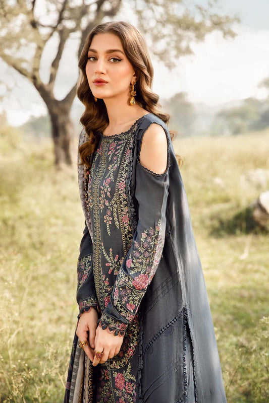 Charcoal Grey Cold-Shoulder Tunic Set