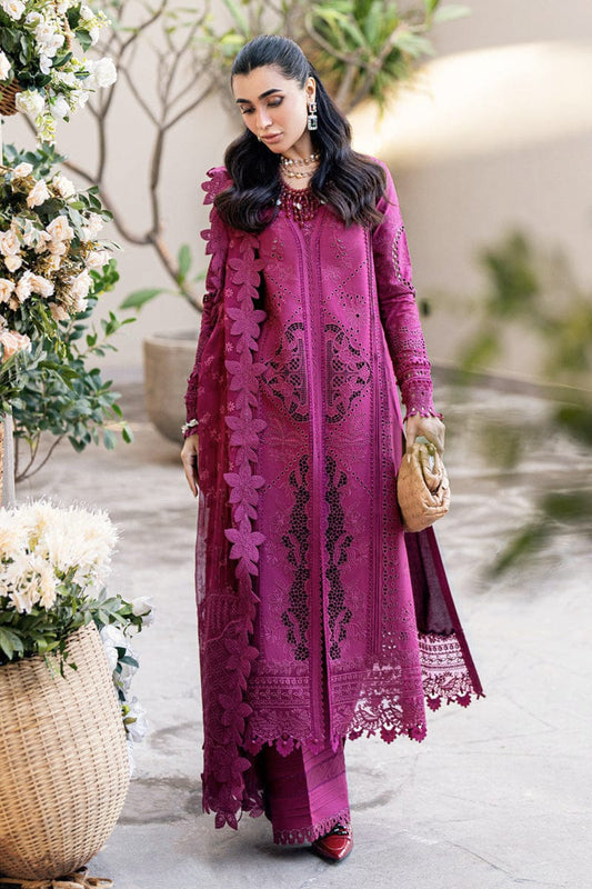 Deep Magenta Cutwork Tunic Set