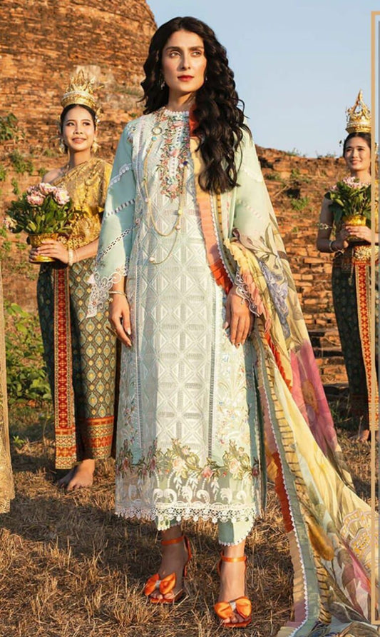 Mint Green Cutwork Tunic Set