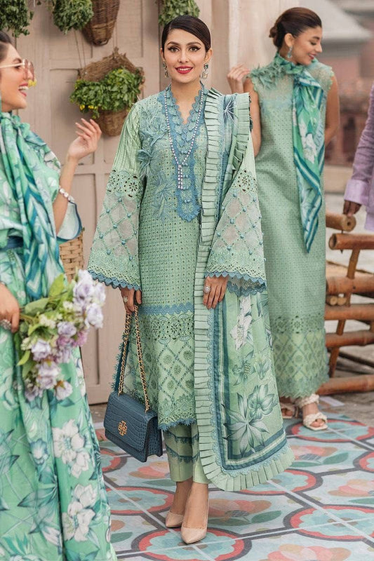 Sea Green Cutwork Tunic Set