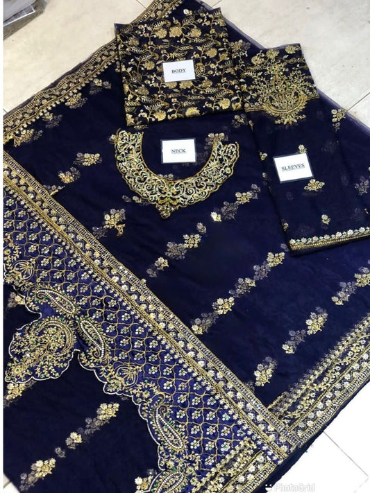 Ivory Rose Gold Embroidered Tunic Set