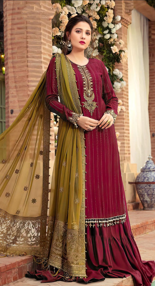 Saffron Gold Embroidered Tunic Set