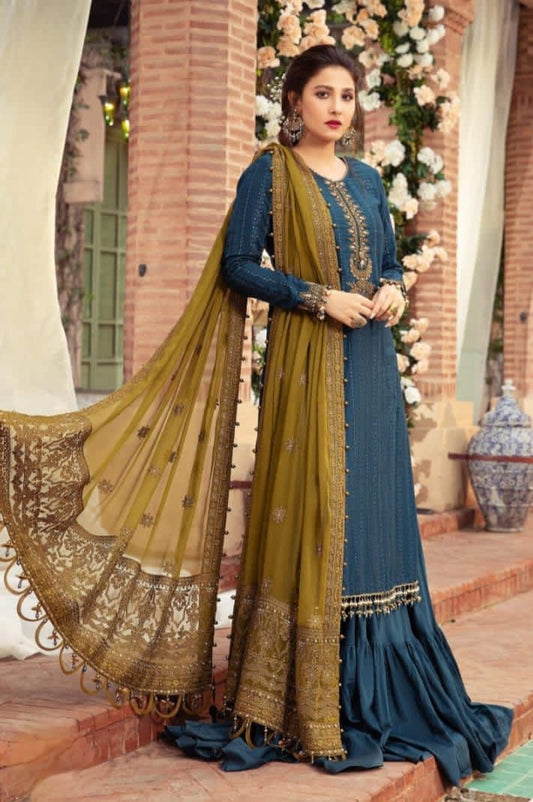 Saffron Gold Embroidered Tunic Set